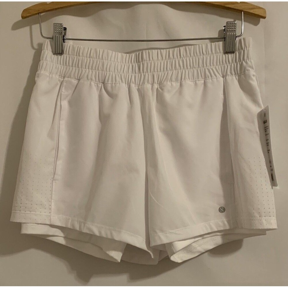 Layer 8 Running Shorts Womens Size Small White Athletic Quick Dry New NWT